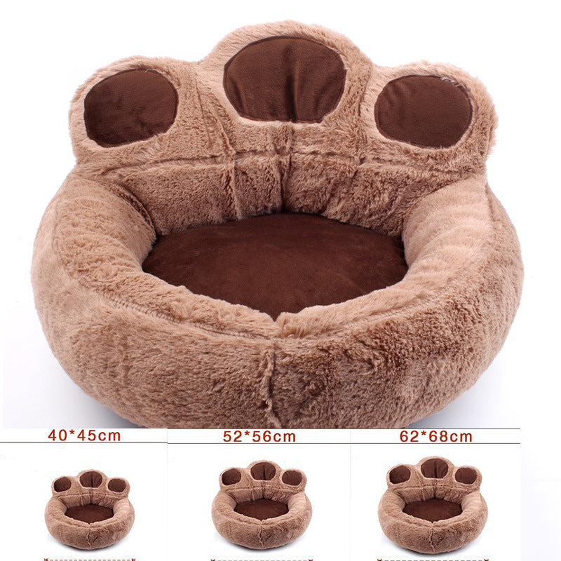 Cuccia per cani, cuccia per gatti, accessori per animali domestici Autunno e Inverno Calda e confortevole Cuccia per animali domestici a forma di zampa d'orso Tappetino per cani