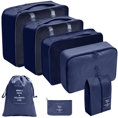 7PCS Cubi di imballaggio per valigia – Organizer da viaggio e set di borse portaoggetti, elementi essenziali per il bagaglio