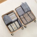 7 pezzi di cubi di imballaggio da viaggio, set di organizer per bagagli con borsa per scarpe per riporre i vestiti