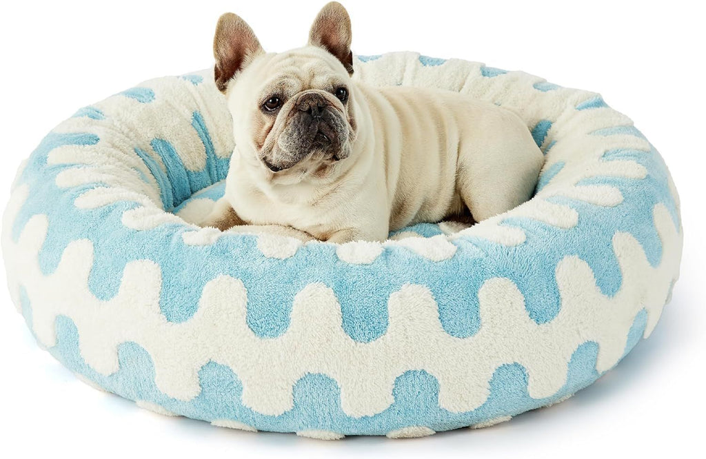 Cuccia rotonda per cani e gatti, adatta a tutte le stagioni e calda.