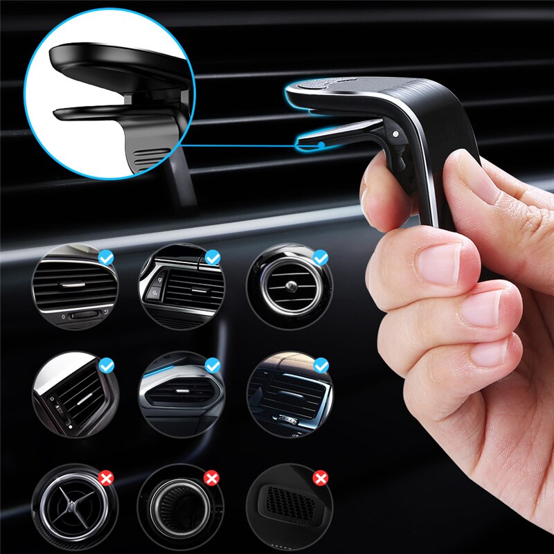 Supporto magnetico per auto per iPhone, smartphone e tablet