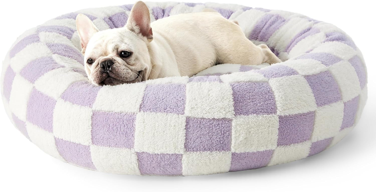 Cuccia rotonda per cani e gatti, adatta a tutte le stagioni e calda.