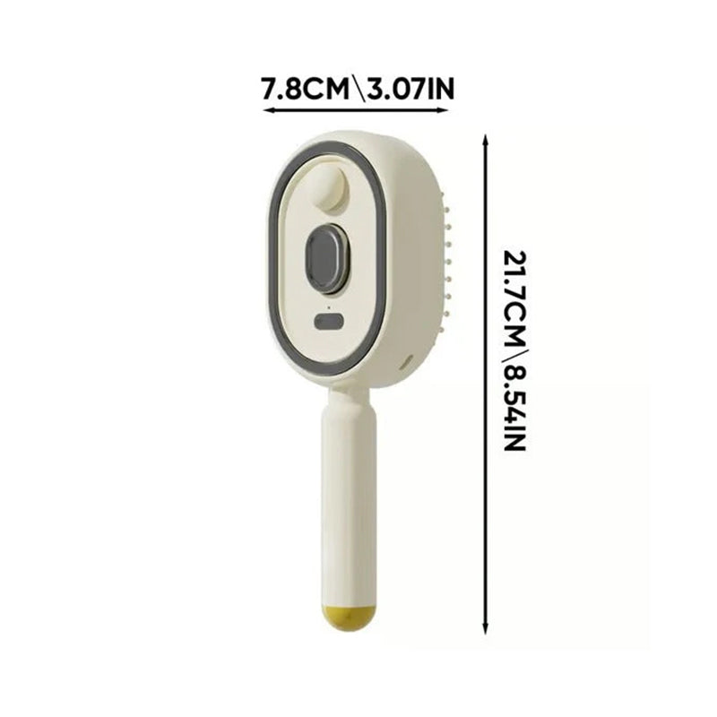 Spazzola per capelli elettrica a vapore con nebbia, pettine lisciante ionico per meno rotture e nessun residuo, strumento per lo styling dei capelli liscio e lucido