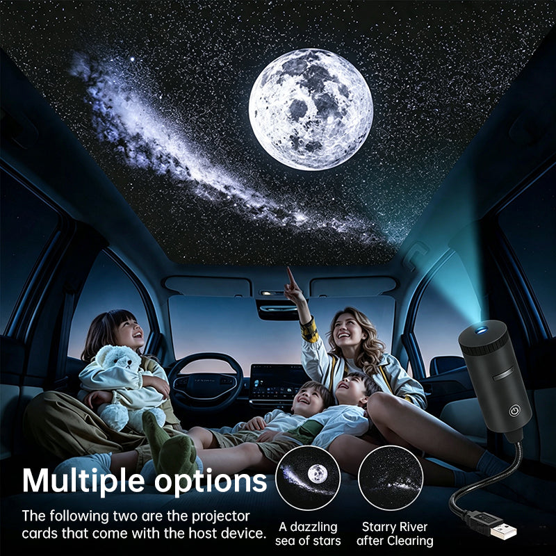 Proiettore di stelle USB – Plug & Play, motivi intercambiabili per camera da letto e soggiorno