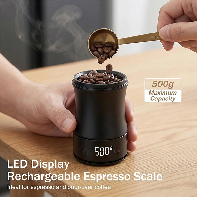 Dosatore digitale leggero per caffè, tazza di pesatura a LED ricaricabile per espresso
