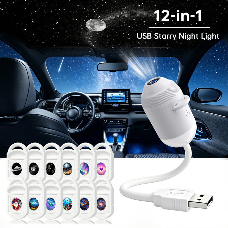 Proiettore olografico 5D Galassia e Oceano – Luce notturna LED smart con 24 pellicole, ideale per camera da letto e feste