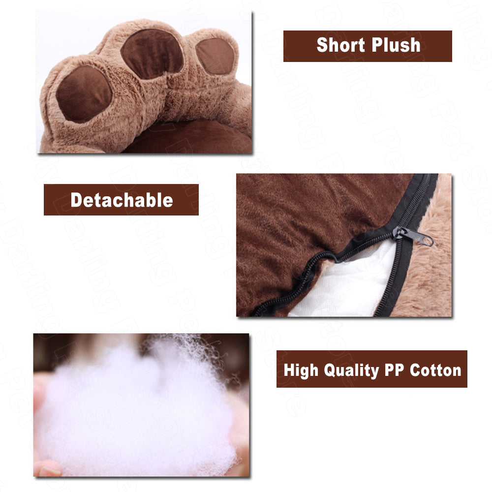 Cuccia per cani, cuccia per gatti, accessori per animali domestici Autunno e Inverno Calda e confortevole Cuccia per animali domestici a forma di zampa d'orso Tappetino per cani