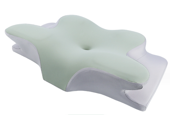 Cuscino cervicale ergonomico in memory foam: supporto ortopedico sagomato, inodore, ideale per alleviare il dolore al collo.