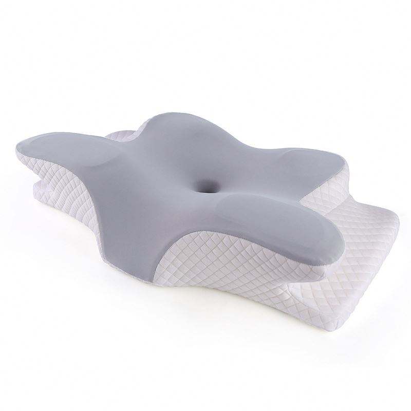 Cuscino cervicale ergonomico in memory foam: supporto ortopedico sagomato, inodore, ideale per alleviare il dolore al collo.
