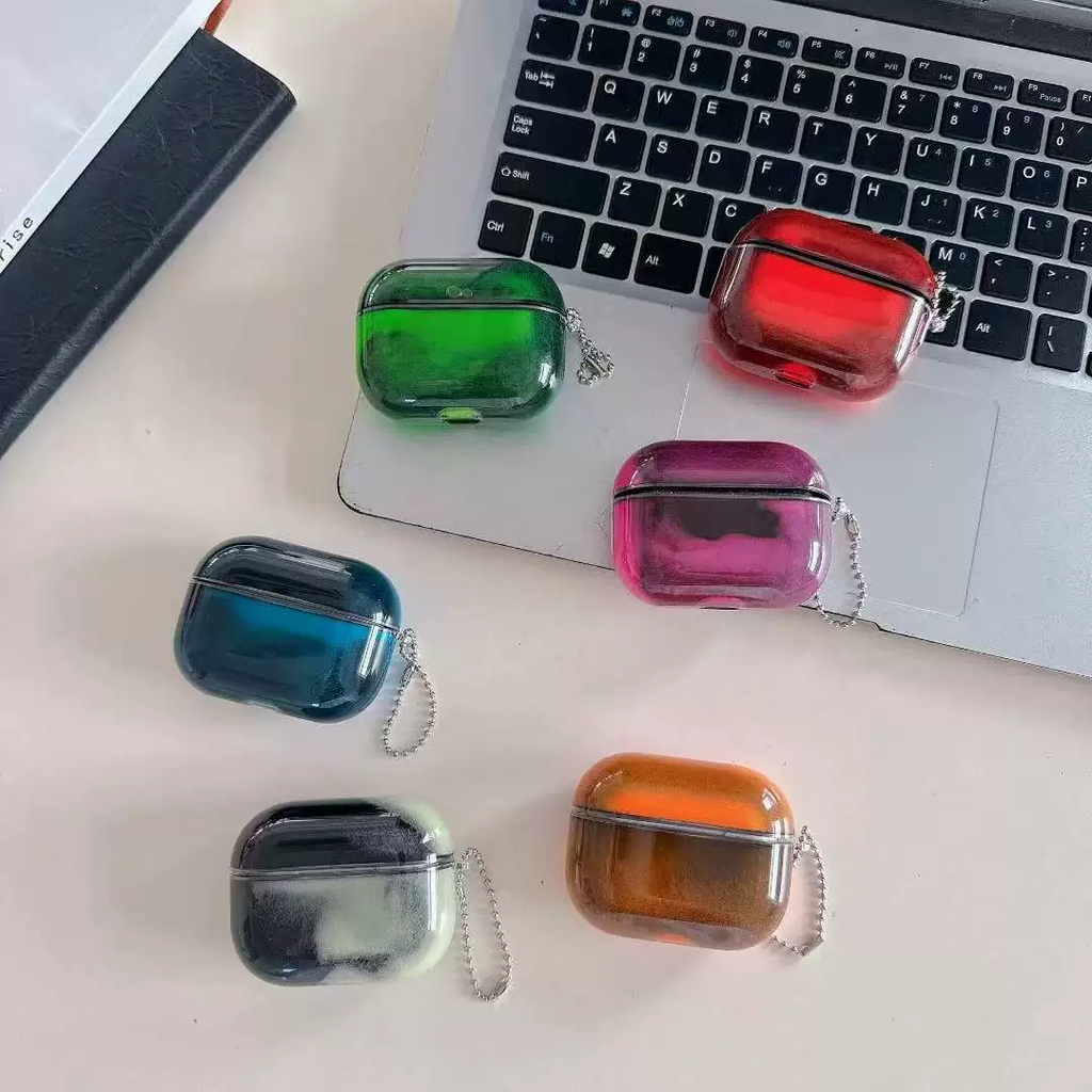 Custodia per auricolari con sabbia che scorre luminosa adatta per Air Pod Custodia protettiva per auricolari fluorescenti High Appearance Atmosphere Lumino