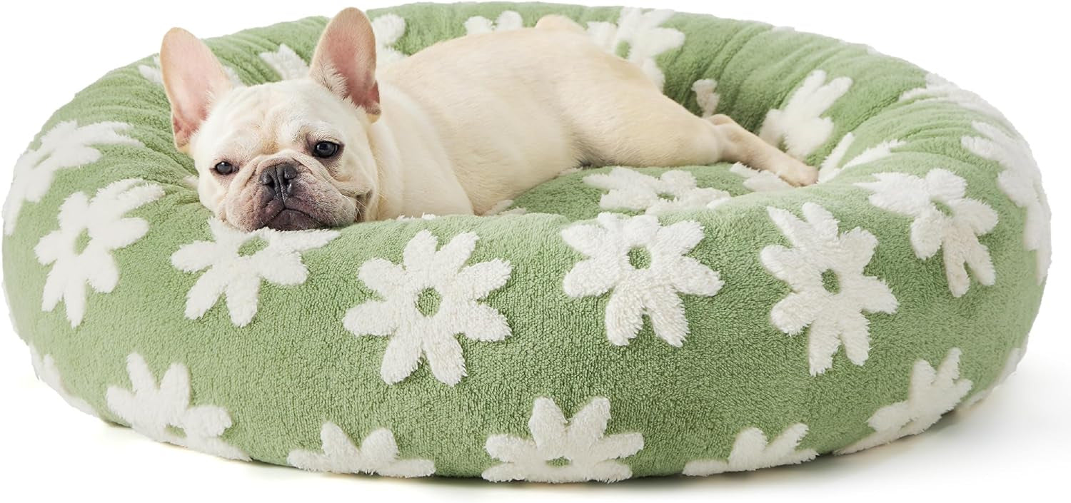 Cuccia rotonda per cani e gatti, adatta a tutte le stagioni e calda.
