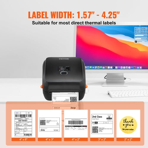Stampante di etichette termiche, 300DPI per pacchi postali 4x6, wireless