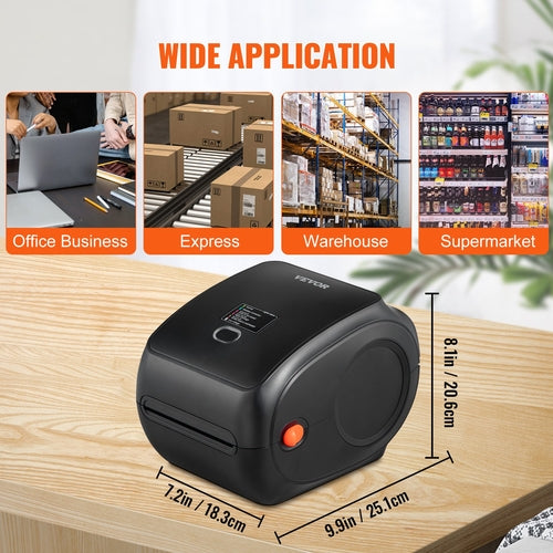 Stampante di etichette termiche, 300DPI per pacchi postali 4x6, wireless